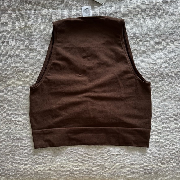 NWT! Wolford Women's Brown Ruched Crop Top, Size S - Picture 11 of 11